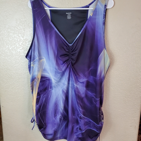 Reebok Tops - Reebook purple sleeveless workout yoga cinched top